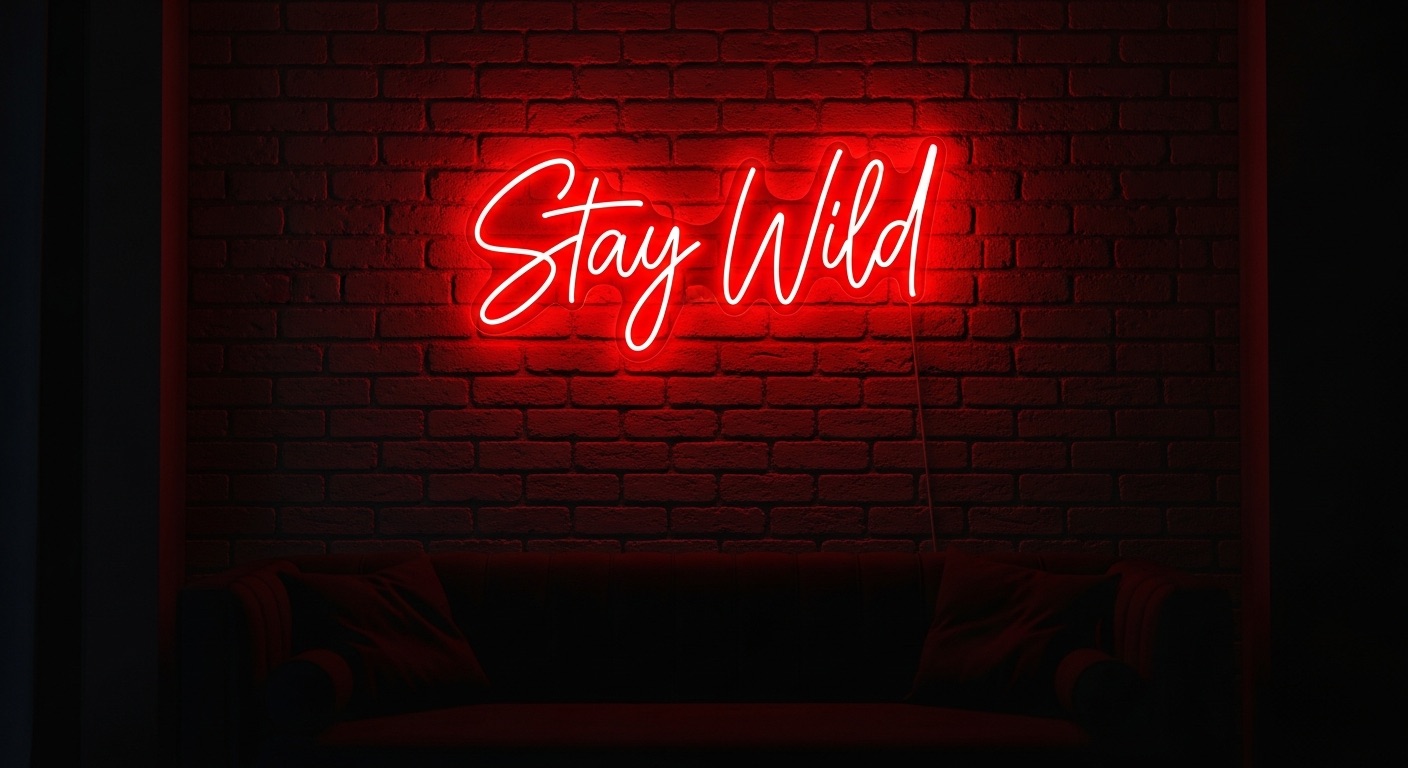 Stay Wild neon sign in red