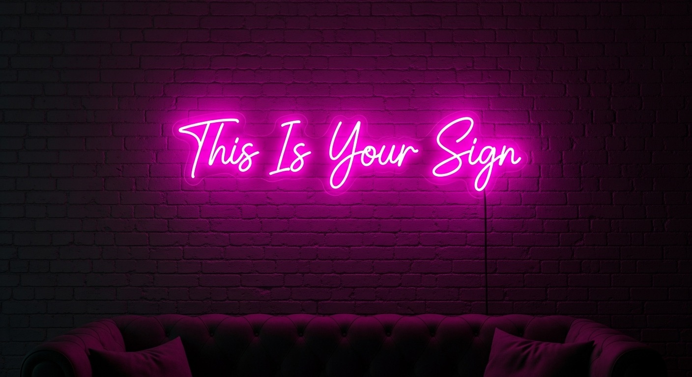 This Is Your Sign neon sign in pink