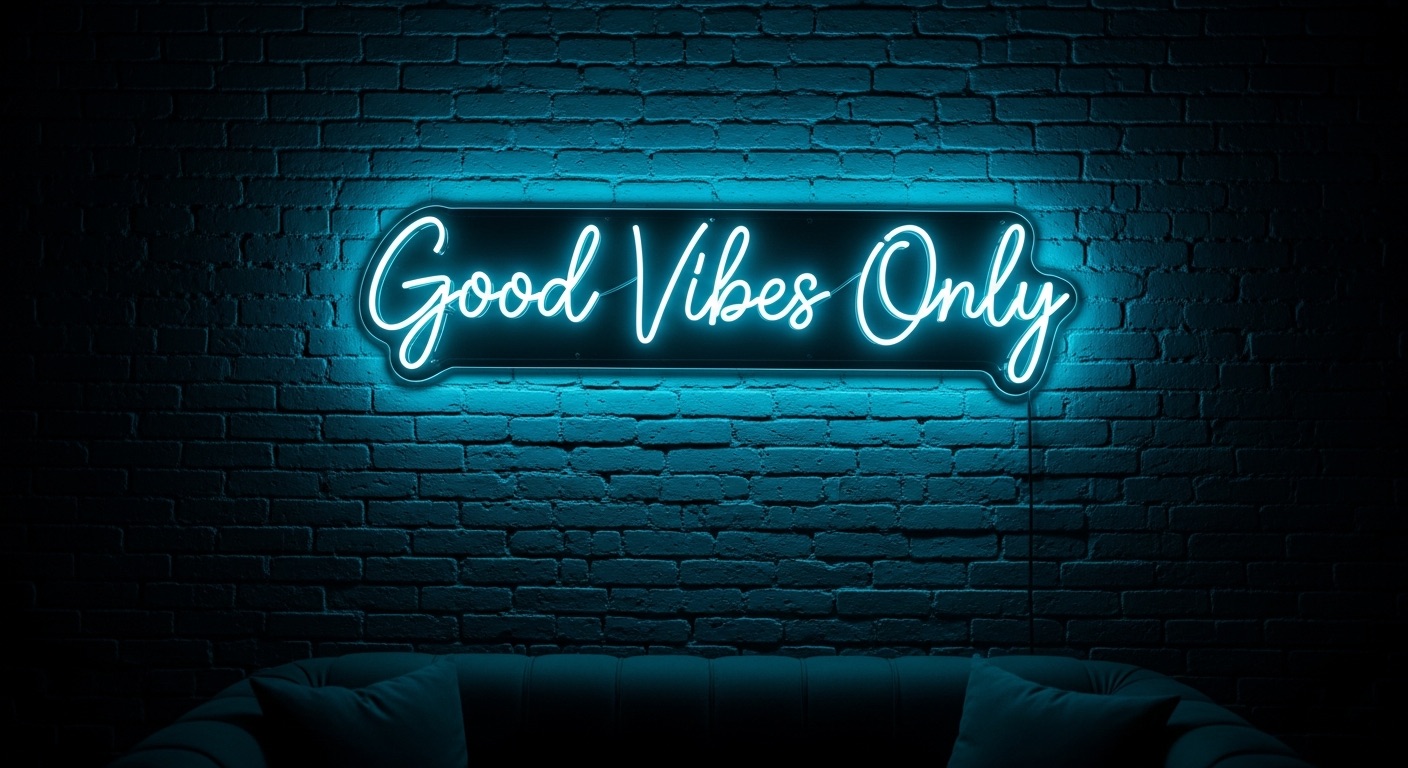 Good Vibes Only Ice Blue