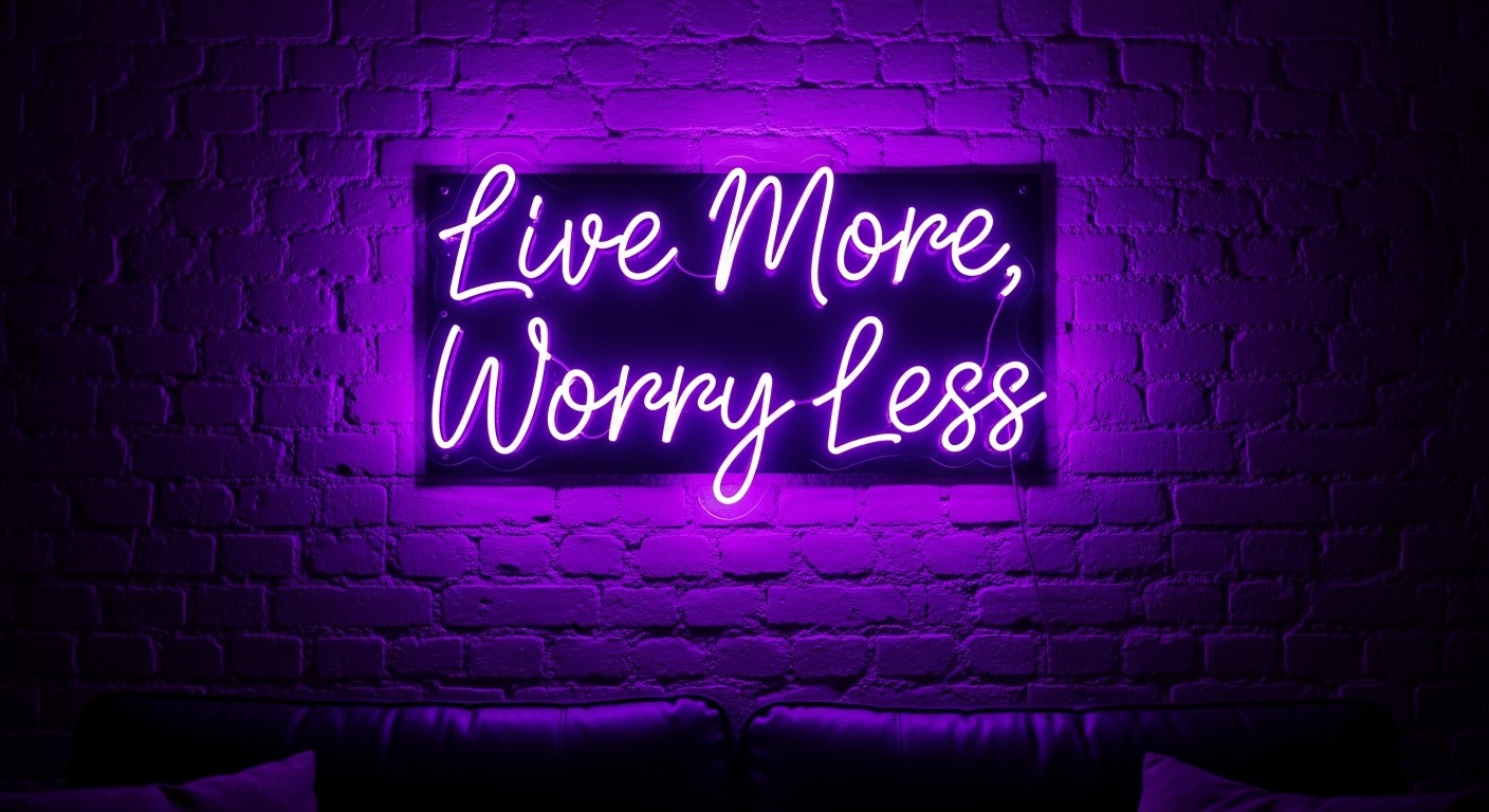 Live More Worry Less Purple